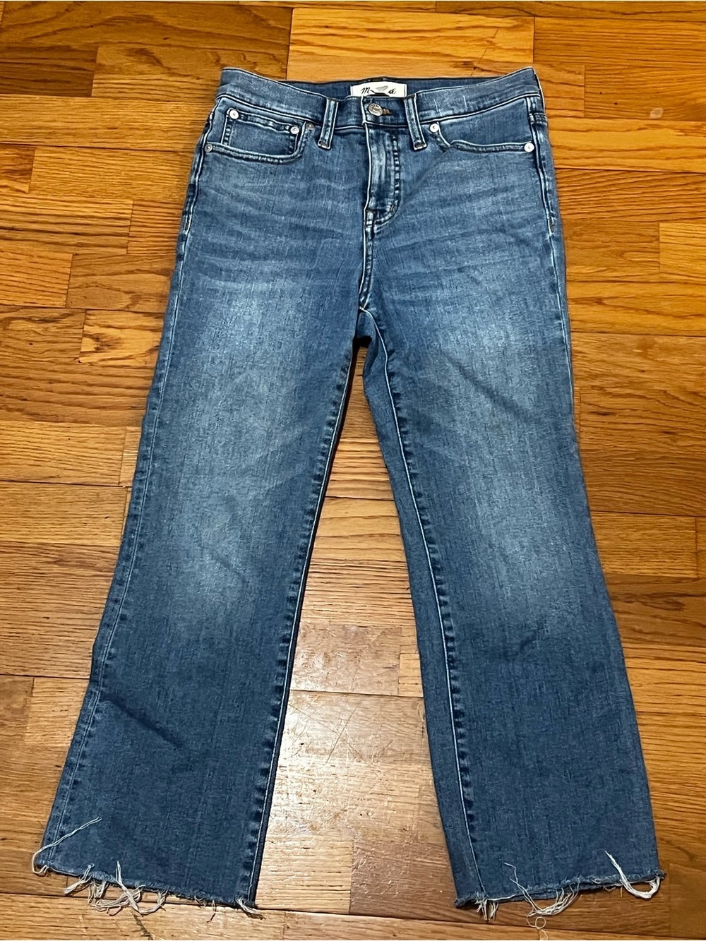 Madewell Cali Demi-Boot Straight-Leg Crop Jeans with Raw Hem Women’s 26P